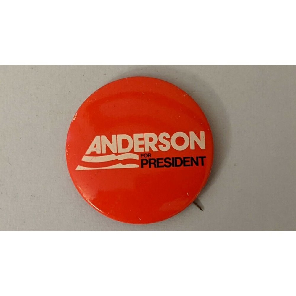 Vintage 1980 Anderson for President John Anderson Pin Button Pinback